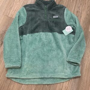 MAGELLAN NEW Green Fuzzy Fleece Pullover 1/4 Snap Jacket WOMENS PLUS XXL